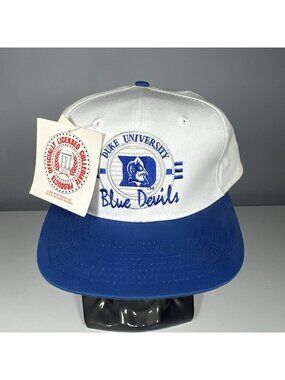 Vintage Duke Blue Devils Front Row Snapback Hat NOS Tags NCAA 90s